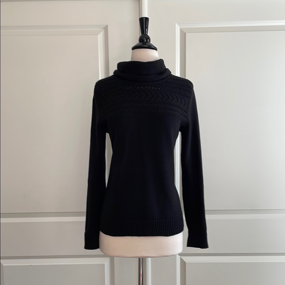 Jones New York Sport • Black Long Sleeve Sweater • Turtleneck • Small